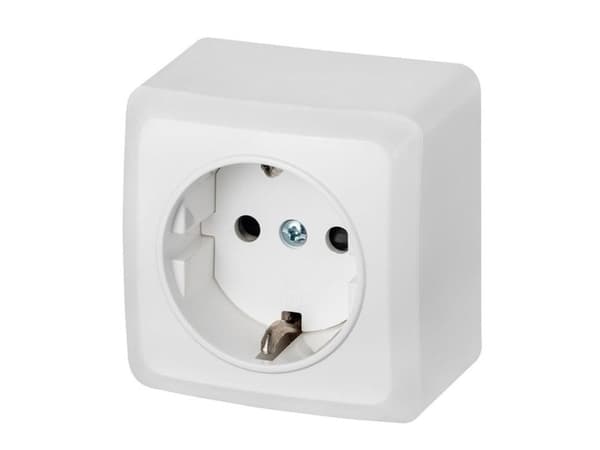 Elektroplast Schuko Surface Socket White