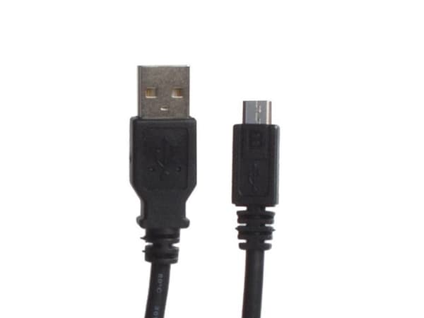 Sinox One USB A - Micro USB kabel. 1,8m. Sort