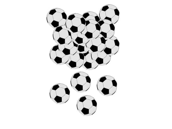 Fotbollskonfetti, 50 st