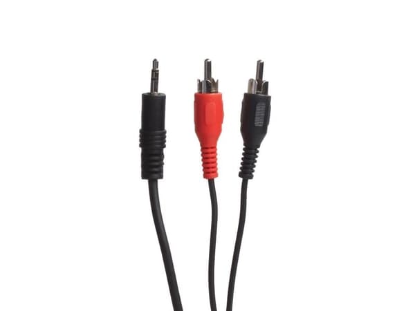 Sinox One minijakki-phono-kaapeli. 5m. Musta