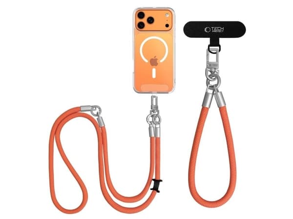 4kom.pl TECH-PROTECT C10S ROPE CROSSBODY & WRIST ORANGE/TITANIUM