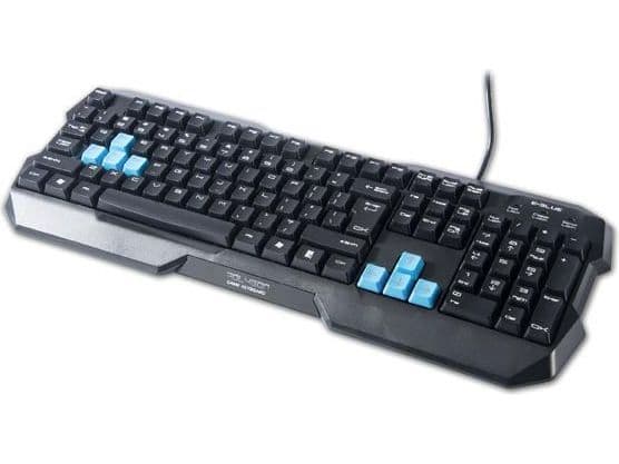 E-Blue polygon kablet USB-tastatur (EOL), svart