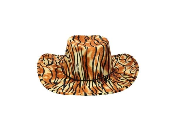 Cowboyhatt med tigermönster
