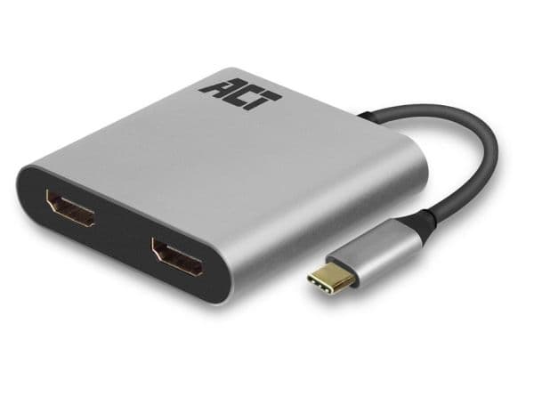 ACT USB-C til 2× HDMI dobbel skjerm MST-adapter
