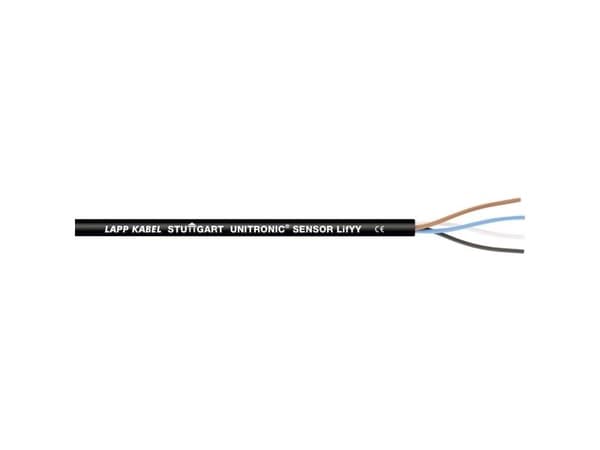 Patchkabel UNITRONIC SENSOR LifYY, 1000 m, Svart, Koppar, Polyvinylklorid (PVC), 300 V, -25 - 80 °C