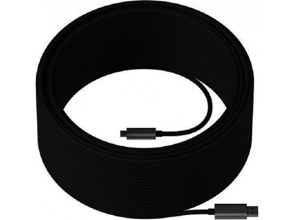 Logitech Strong - USB-kabel - USB typ A (hane) till USB-C (hane) - USB 3.2 Gen 2 - 25 m - plenum, Active Optical Cable (AOC) - för Room Solution Hu...