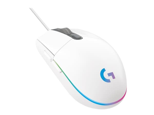 Logitech G G203 Lightsync, USB A-tyyppi, 8000 DPI, 1 ms, Valkoinen