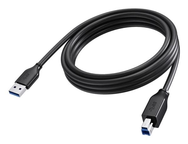 Vision - USB-kabel - USB-type A (hann) til USB Type B (hann) - USB 3.0 - 3 m - svart