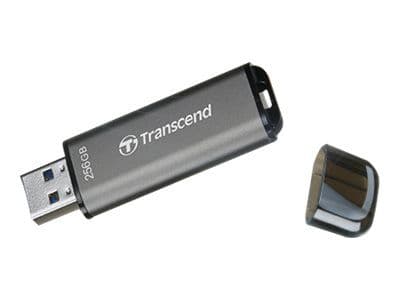 Transcend JetFlash 920 - USB flash-enhet - 256 GB - USB 3.2 Gen 1 - rymdgrå