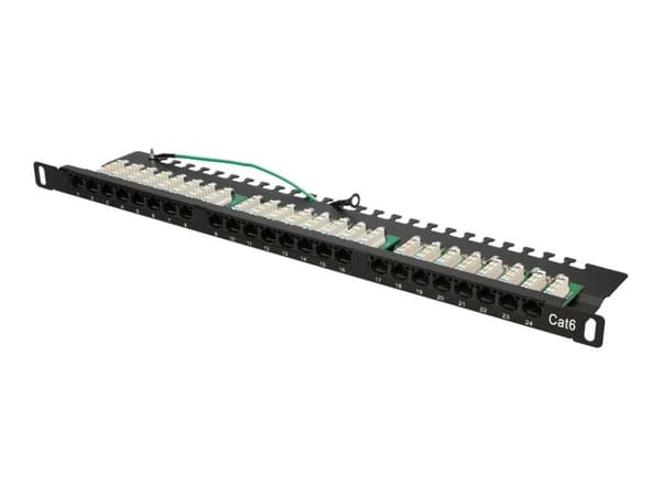 Extralink - Patch-panel - rackmontering - CAT 6 - UTP - RJ-45 X 24 - 0.5U - 19"