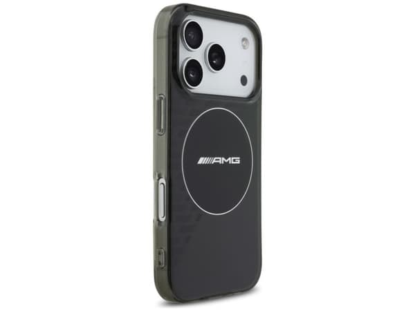 AMG Double Layer Transparent Smocked MagSafe-skal för iPhone 17 Pro svart