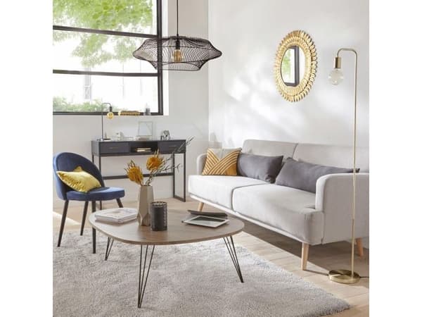 Atmosphera gulvlampe i metall til stue, moderne, gull