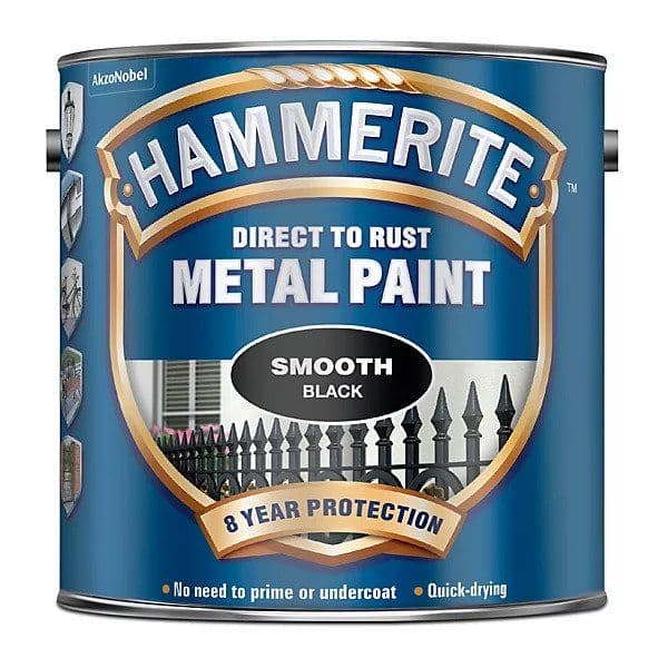 Hammerite Smooth Coat - Musta - 2,5 L.