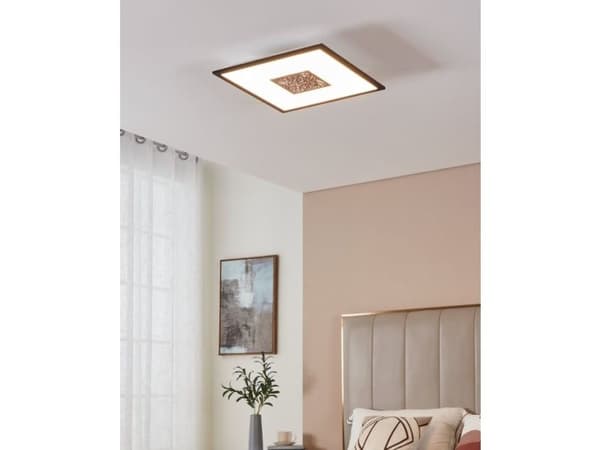 EGLO MARMORATA LOFT 2400+1200 lm 445×445 sort/hvit