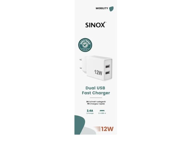 Sinox SOE6012, innendørs, USB, 20 V, hvit