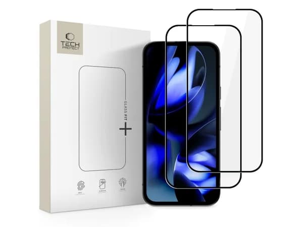 Tech-Protect härdat glas FIT+ 2-pack för Google Pixel 9A / 10A svart