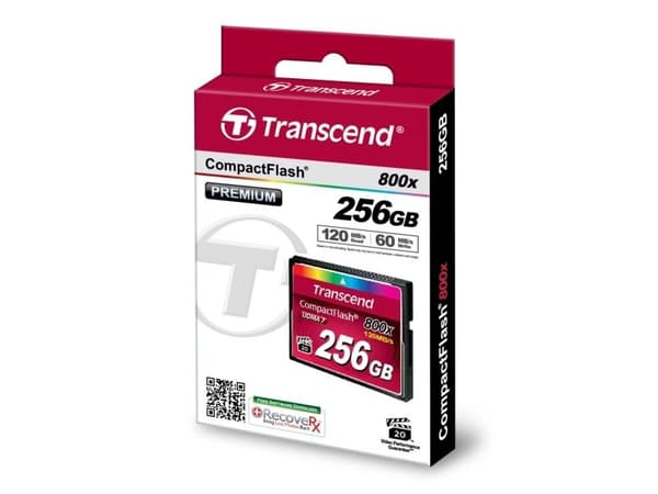 Transcend Premium - Flash-minneskort - 256 GB - 800x - CompactFlash