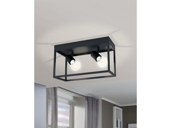EGLO SILENTINA taklampe 2XE27 sort