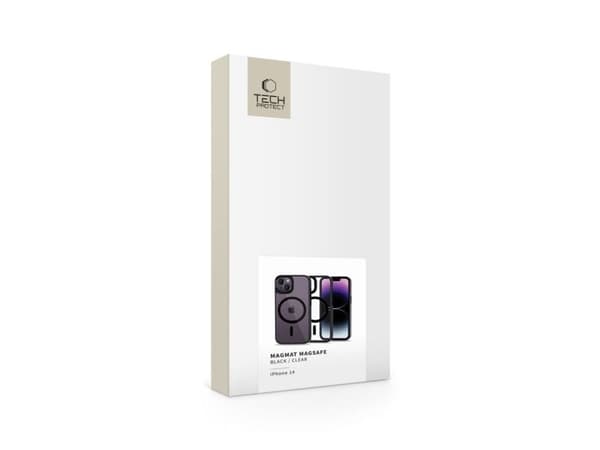 Tech-Protect MagMat MagSafe iPhone 14-skal - Clear Black