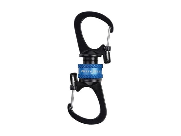 Nite Ize Double SlideLock 360 magnetisk karbinhake svart-blå