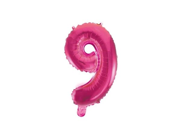 Sifferballonger hot pink, 41 cm