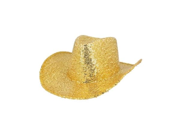 Guld paillet cowboyhat