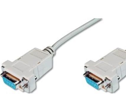 ASSMANN - Nollamodeemikaapeli - DB-9 (naaras) - DB-9 (naaras) - 1,8 m - sormiruuvit - beige