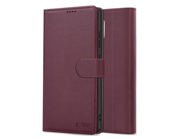 Tech-Protect plånboksfodral för Xiaomi Redmi Note 15 Pro 5G - bordeaux