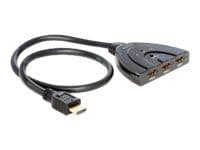 Delock HDMI 3 - 1 Switch bidirectional - Video/lyd-splitter - stasjonær