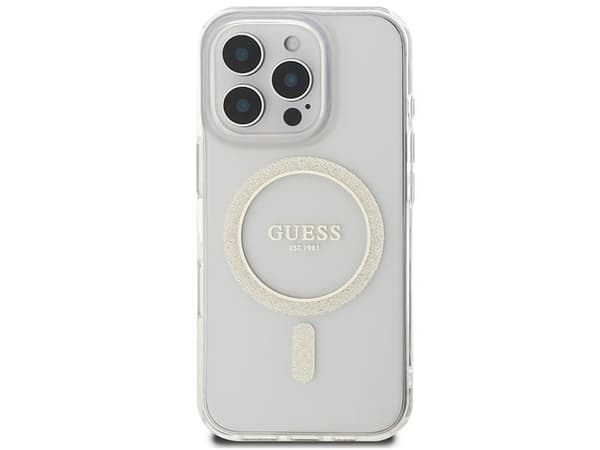 Guess IML Glitter Circle MagSafe-skydd till iPhone 16 Pro Max - klar