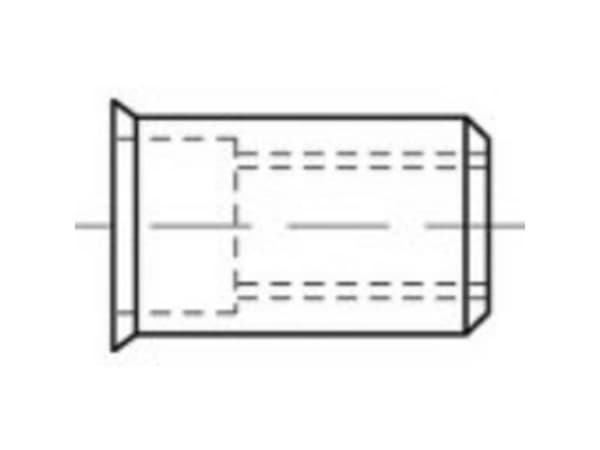 TOOLCRAFT blindnaglemutter M8, 100 stk