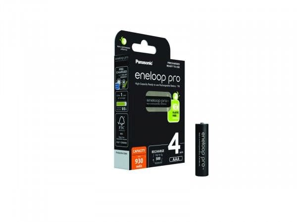 Panasonic eneloop pro BK-4HCDE/4BE - Batteri 4 x AAA - (ladbare) - 930 mAh