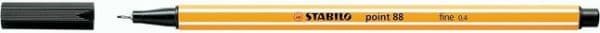 Fineliner Stabilo Point 88 sort 0,4 mm - (10 stk.)