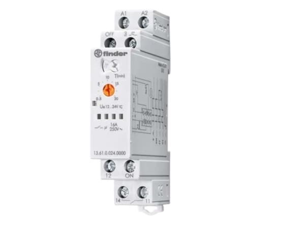 Kiprelæ elektronisk, multifunktion, 1 slutte, 16A, 12-24V AC/DC