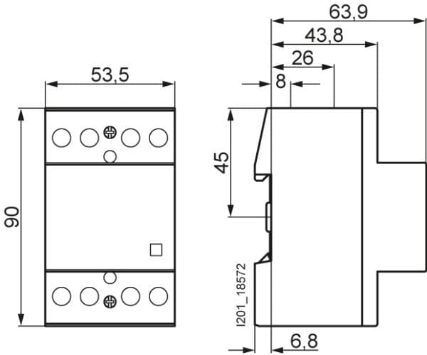 Kytkin Sentron 5TT 40A 4P 230V 4nolla