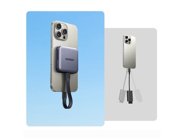 Adapter/SD-kortlæser Ugreen CM898 3-i-1, USB-C, MagSafe, SD/TF (sort)