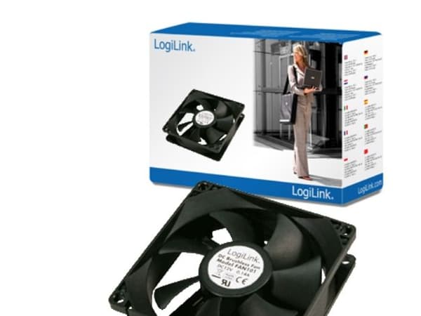 LogiLink PC case cooler, Fan, Svart