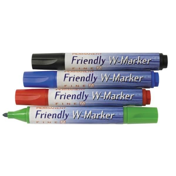 Permanent marker Ballograf Friendly, vattenbaserad, medium, 4 st