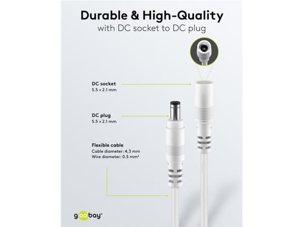 Goobay 76675, 3 m, DC, DC, 5 - 24 V