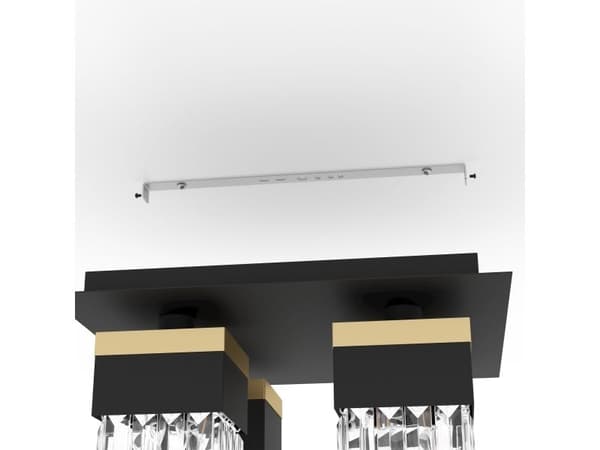 EGLO BARRANCAS LOFT 4L/E14 sort/gull/krystall