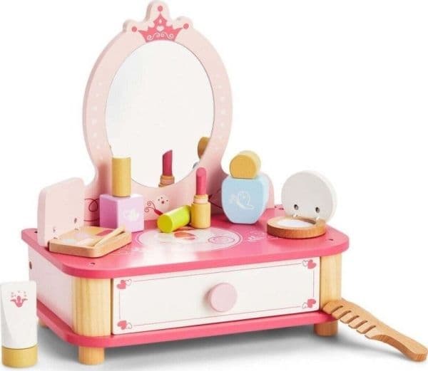 VIGA sminkbord i trä rosa