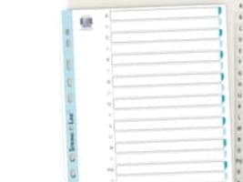 Register, Bantex Basic-line, A4, vit, A-Ö