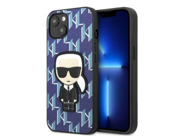 Karl Lagerfeld KLHCP13MPMNIKBL hardcase til iPhone 13 6.1" blå/blå monogram Ikonik Patch
