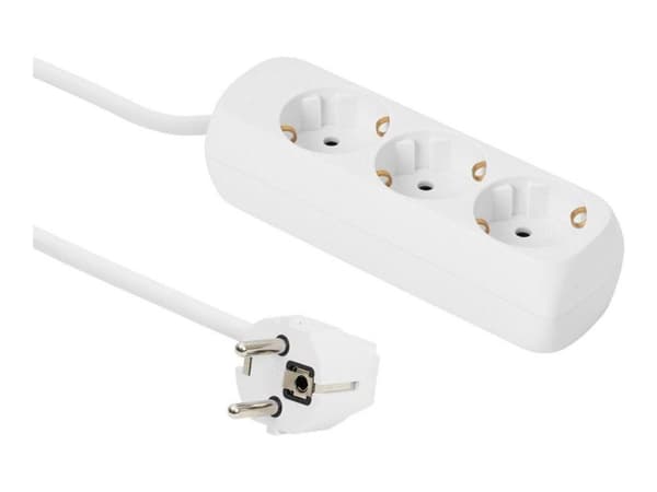 3-way Schuko Socket 1.5M White