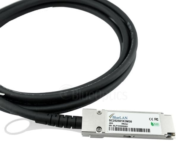 BlueOptics QSFP-STACK-10-BL, 1 m, QSFP, QSFP, uros/naaras, musta, 40 Gbit/s.