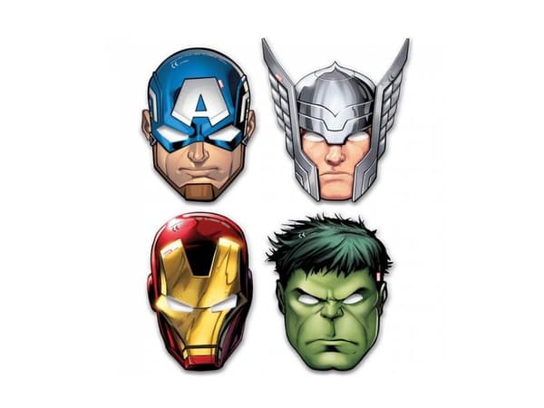 Avengers papmasker, 6 stk.