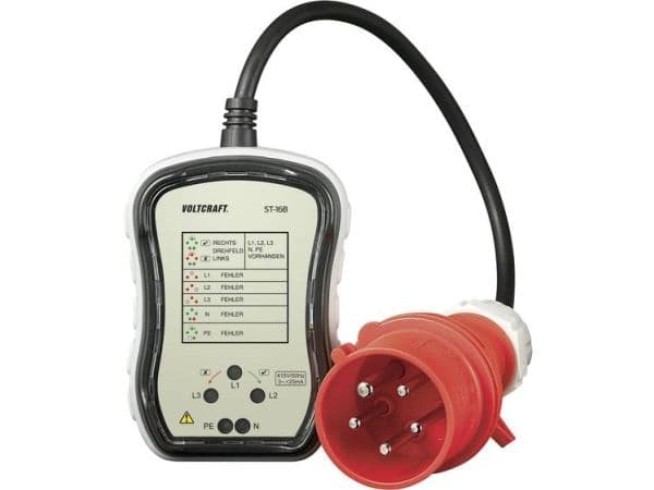 VOLTCRAFT ST-16B stikkontakttester CEE-16A (ST-16B)