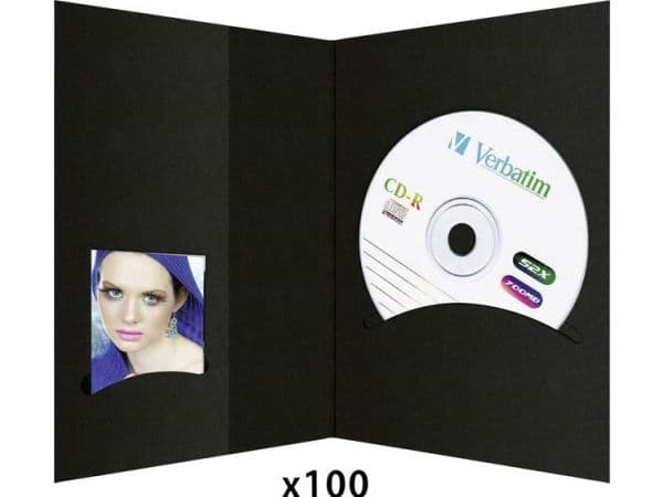 1x100 Daiber permer med CD-arkiv, 10x15, sort