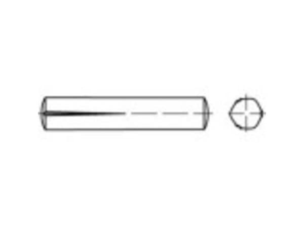 TOOLCRAFT 1066758 spikerstift 4 mm x 8 mm rustfritt stål A1, 100 stk
