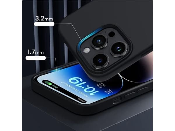 Tech-Protect Silicone MagSafe iPhone 15 Case - Matte Black